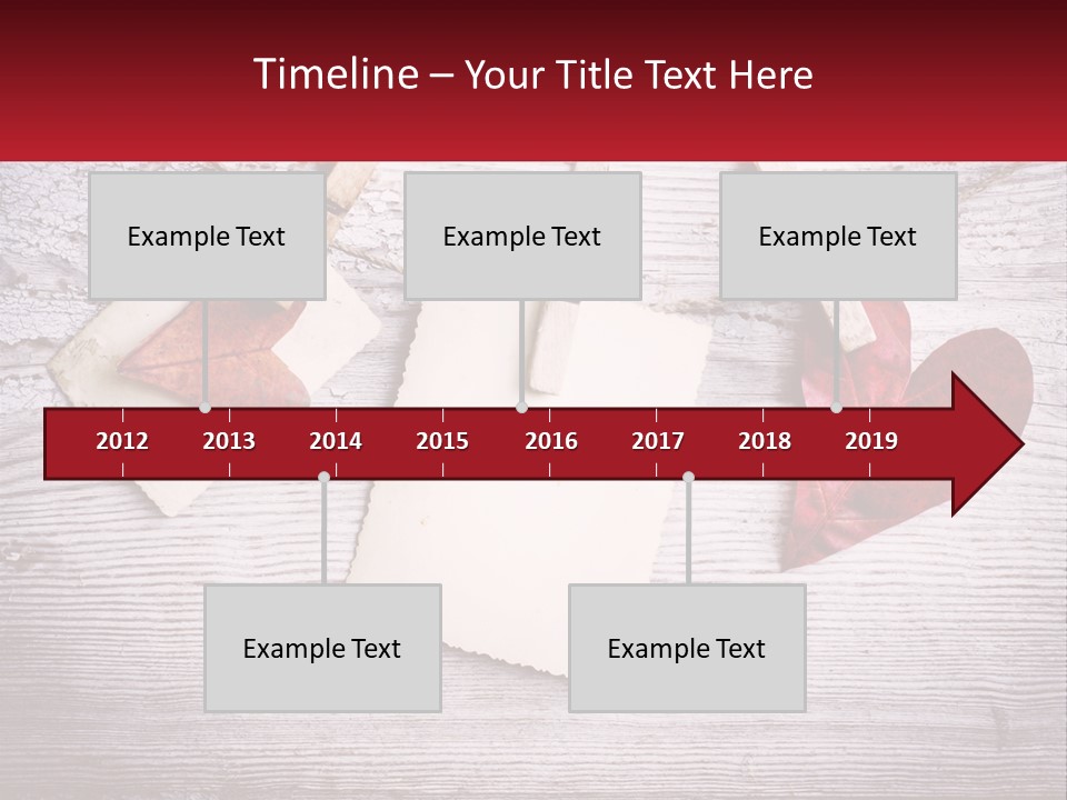 A Wooden Table Topped With Hearts And Clipboards PowerPoint Template