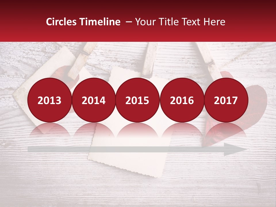 A Wooden Table Topped With Hearts And Clipboards PowerPoint Template