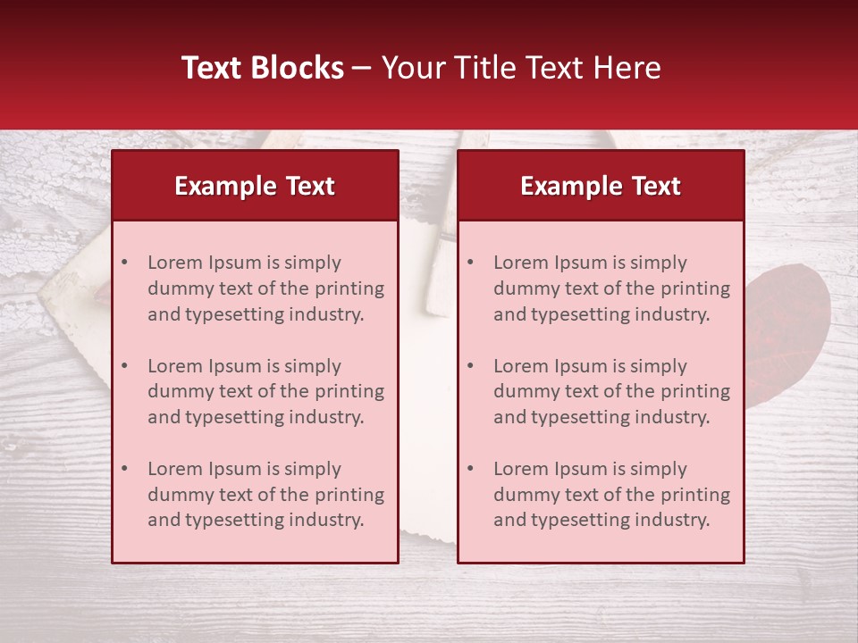 A Wooden Table Topped With Hearts And Clipboards PowerPoint Template