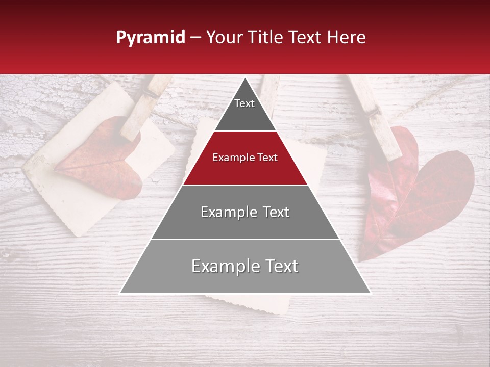 A Wooden Table Topped With Hearts And Clipboards PowerPoint Template