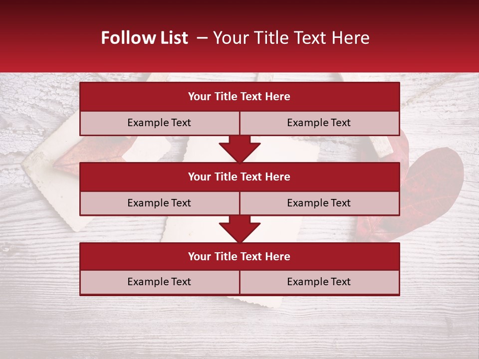 A Wooden Table Topped With Hearts And Clipboards PowerPoint Template
