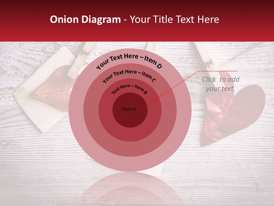 A Wooden Table Topped With Hearts And Clipboards PowerPoint Template