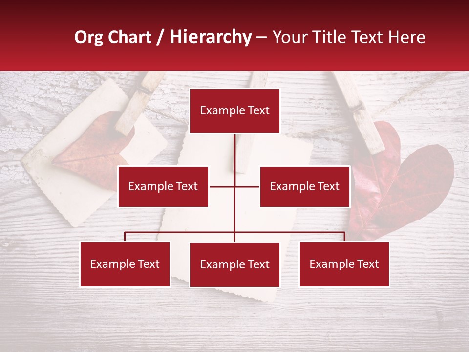 A Wooden Table Topped With Hearts And Clipboards PowerPoint Template