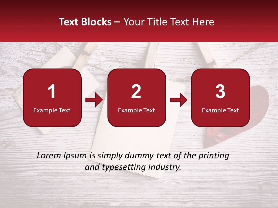 A Wooden Table Topped With Hearts And Clipboards PowerPoint Template