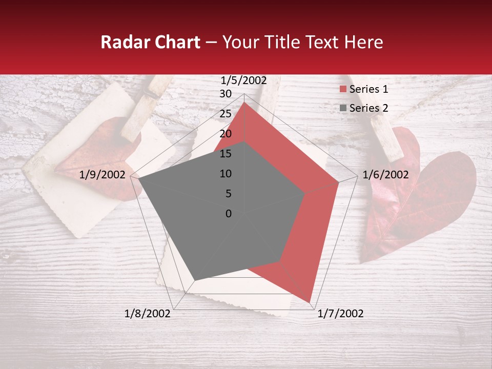 A Wooden Table Topped With Hearts And Clipboards PowerPoint Template