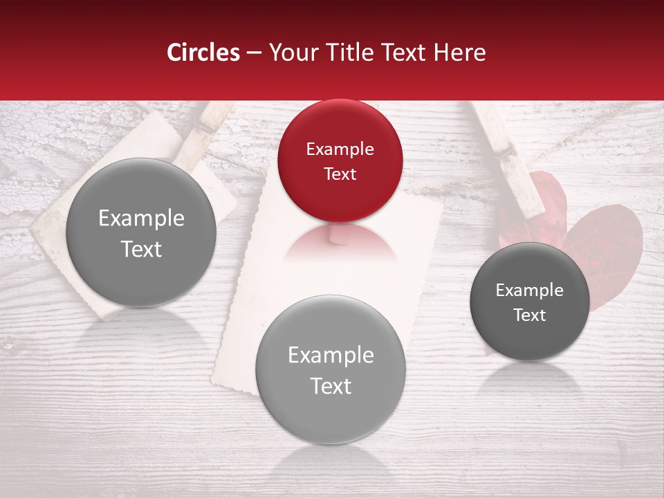 A Wooden Table Topped With Hearts And Clipboards PowerPoint Template