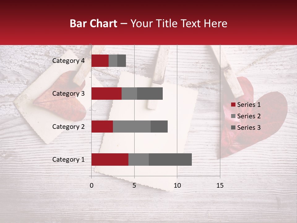 A Wooden Table Topped With Hearts And Clipboards PowerPoint Template