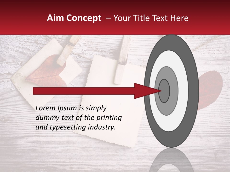 A Wooden Table Topped With Hearts And Clipboards PowerPoint Template