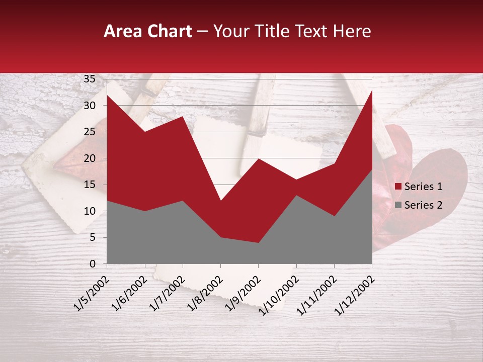 A Wooden Table Topped With Hearts And Clipboards PowerPoint Template