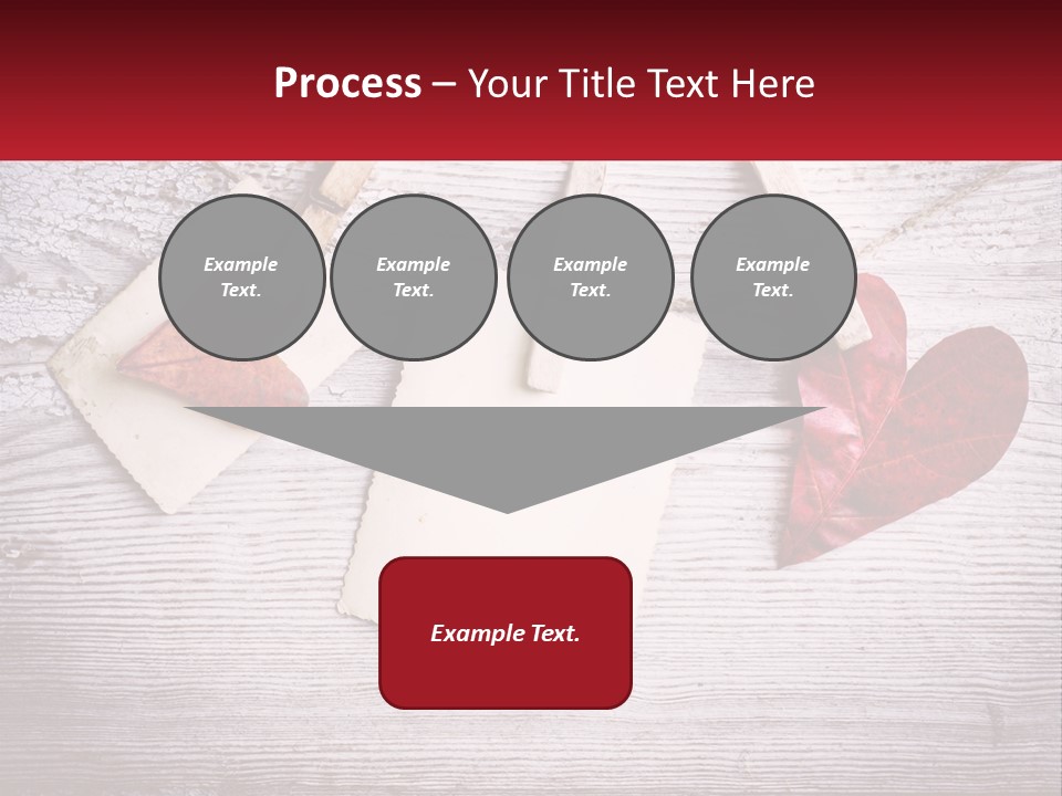 A Wooden Table Topped With Hearts And Clipboards PowerPoint Template