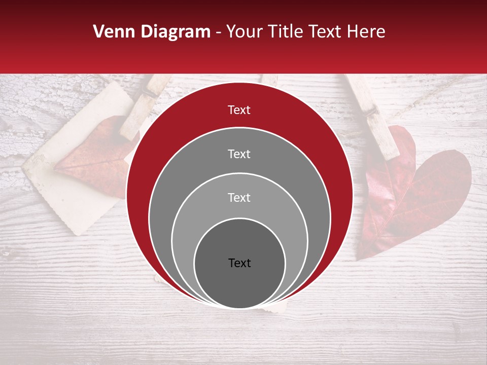 A Wooden Table Topped With Hearts And Clipboards PowerPoint Template