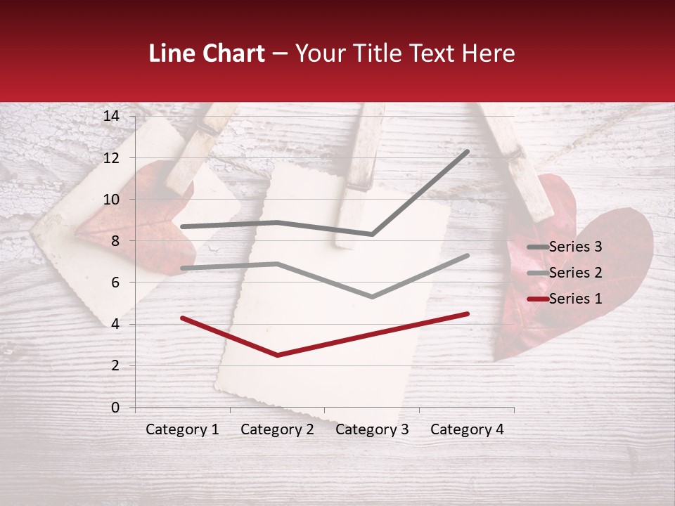 A Wooden Table Topped With Hearts And Clipboards PowerPoint Template