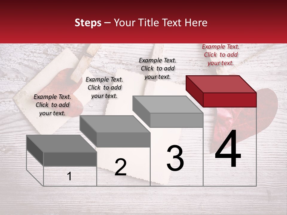 A Wooden Table Topped With Hearts And Clipboards PowerPoint Template