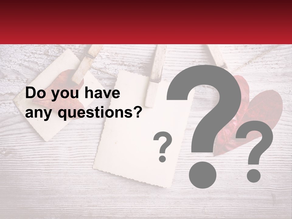 A Wooden Table Topped With Hearts And Clipboards PowerPoint Template