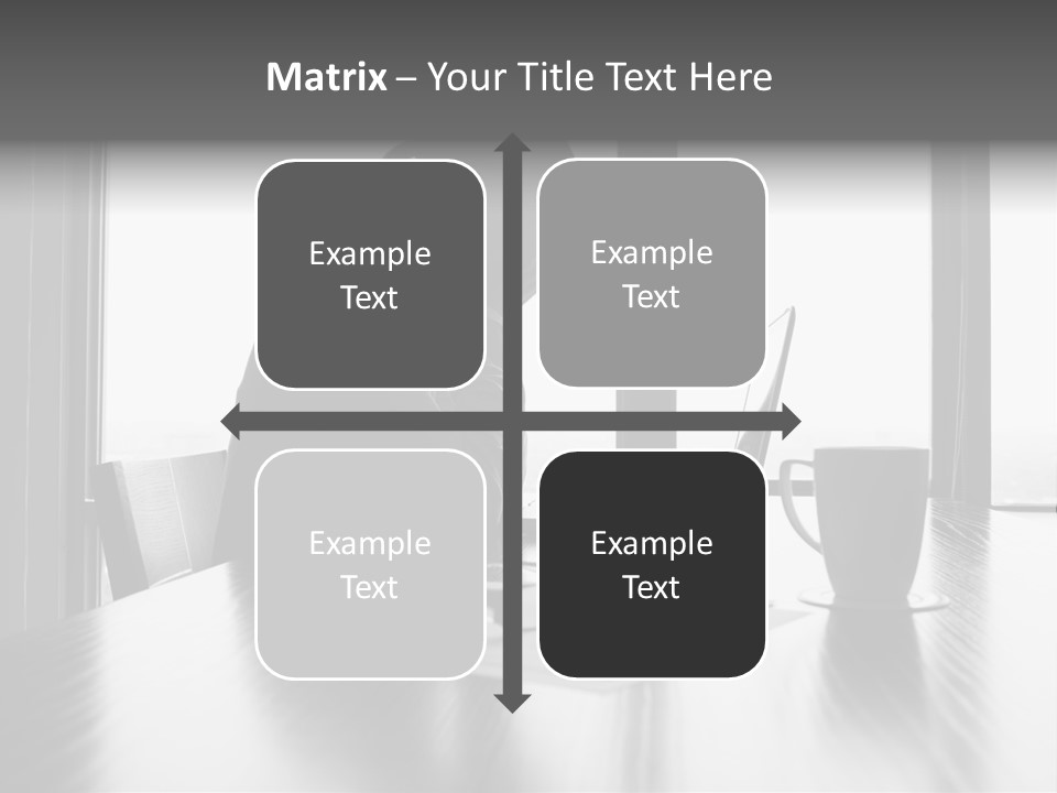 A Woman Sitting At A Desk With Her Head In Her Hands PowerPoint Template