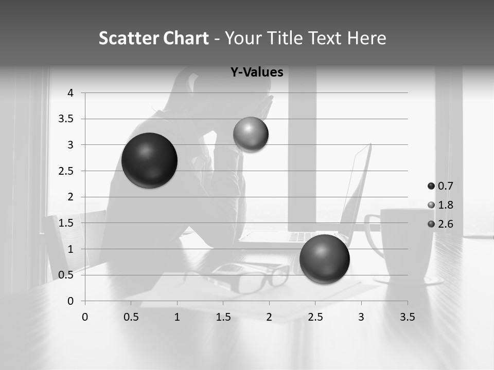 A Woman Sitting At A Desk With Her Head In Her Hands PowerPoint Template