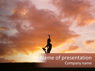 A Person Jumping In The Air With A Skateboard PowerPoint Template