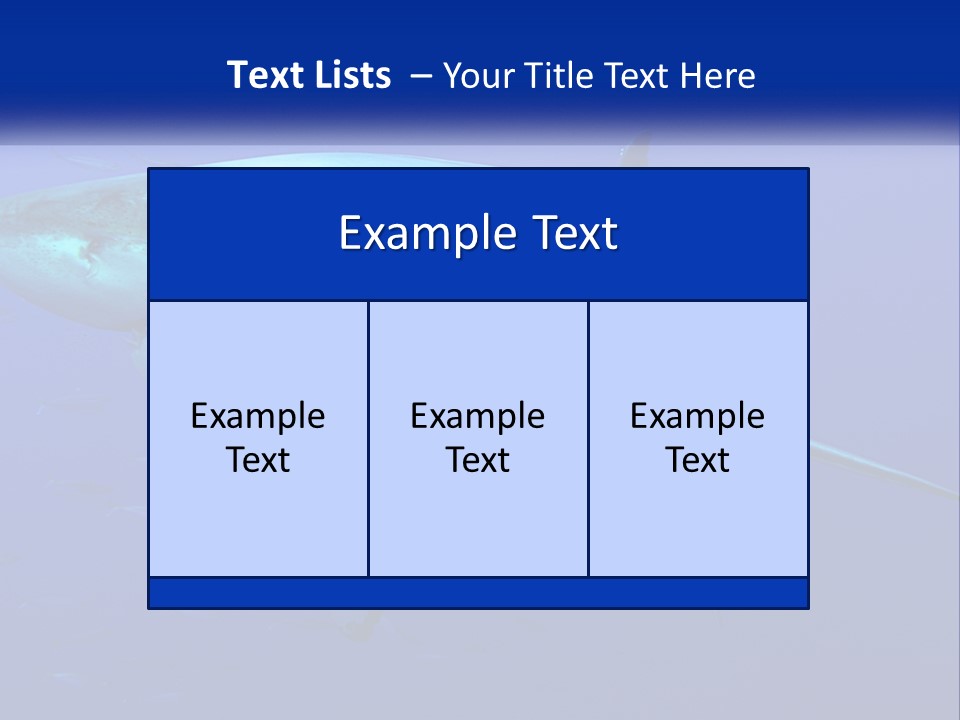 A Great White Shark Swimming In The Blue Water PowerPoint Template