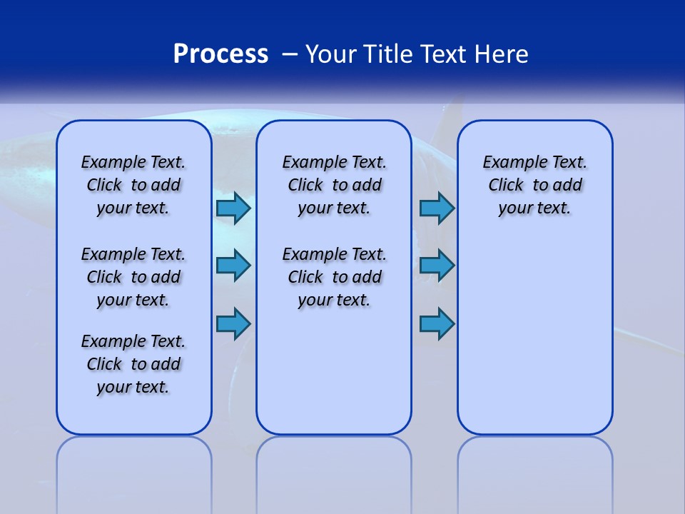 A Great White Shark Swimming In The Blue Water PowerPoint Template