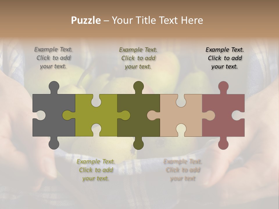 A Person Holding A Bowl Of Pears In Their Hands PowerPoint Template