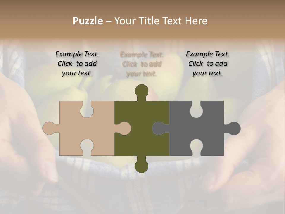 A Person Holding A Bowl Of Pears In Their Hands PowerPoint Template