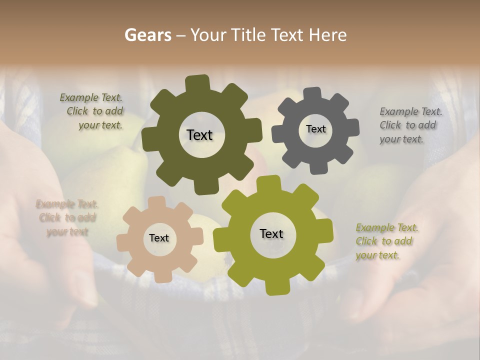 A Person Holding A Bowl Of Pears In Their Hands PowerPoint Template