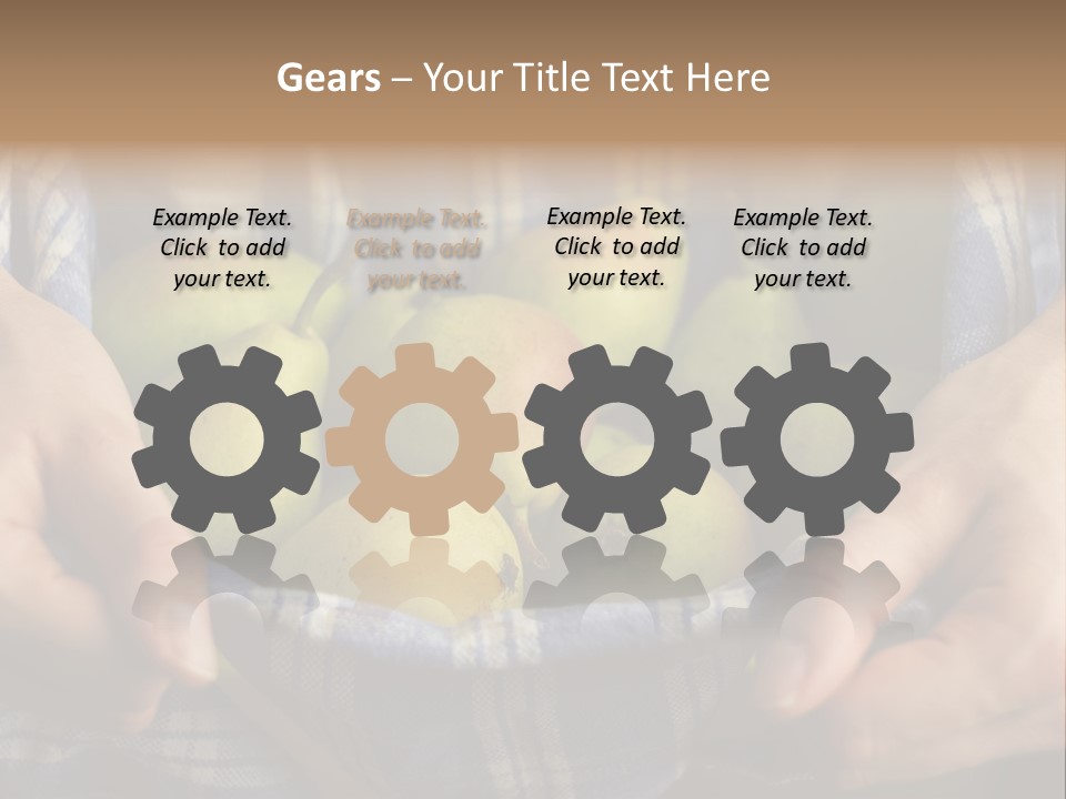 A Person Holding A Bowl Of Pears In Their Hands PowerPoint Template