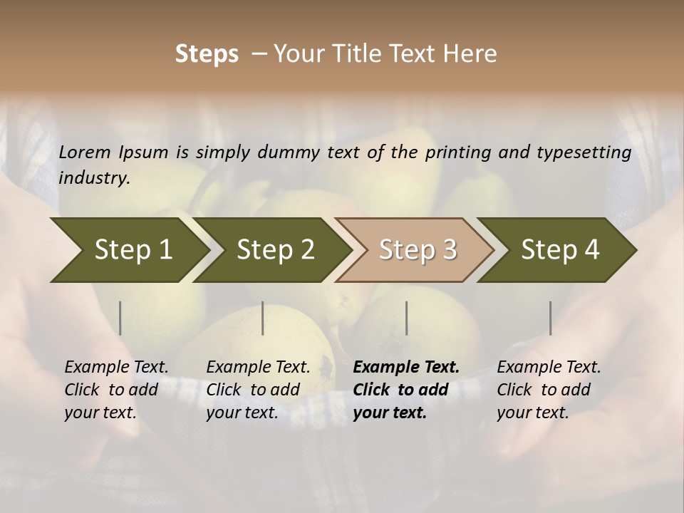 A Person Holding A Bowl Of Pears In Their Hands PowerPoint Template