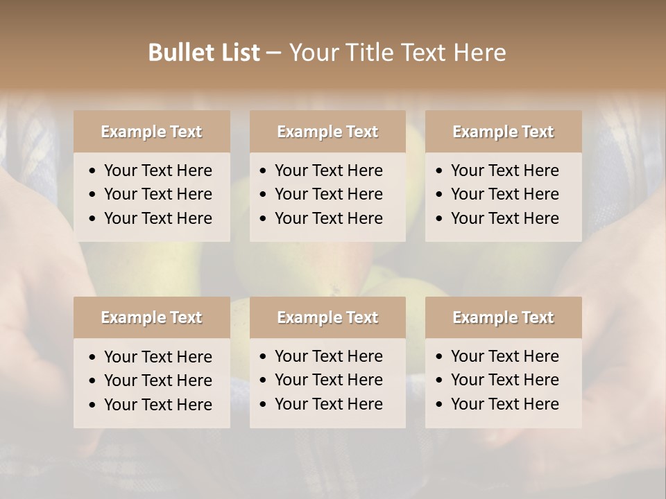 A Person Holding A Bowl Of Pears In Their Hands PowerPoint Template