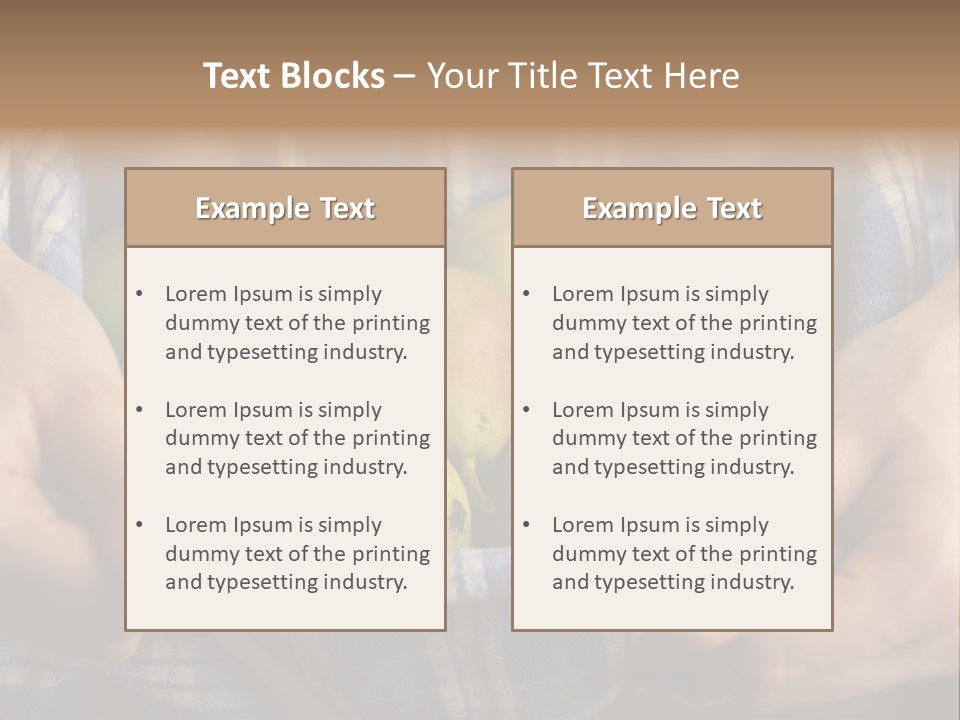 A Person Holding A Bowl Of Pears In Their Hands PowerPoint Template