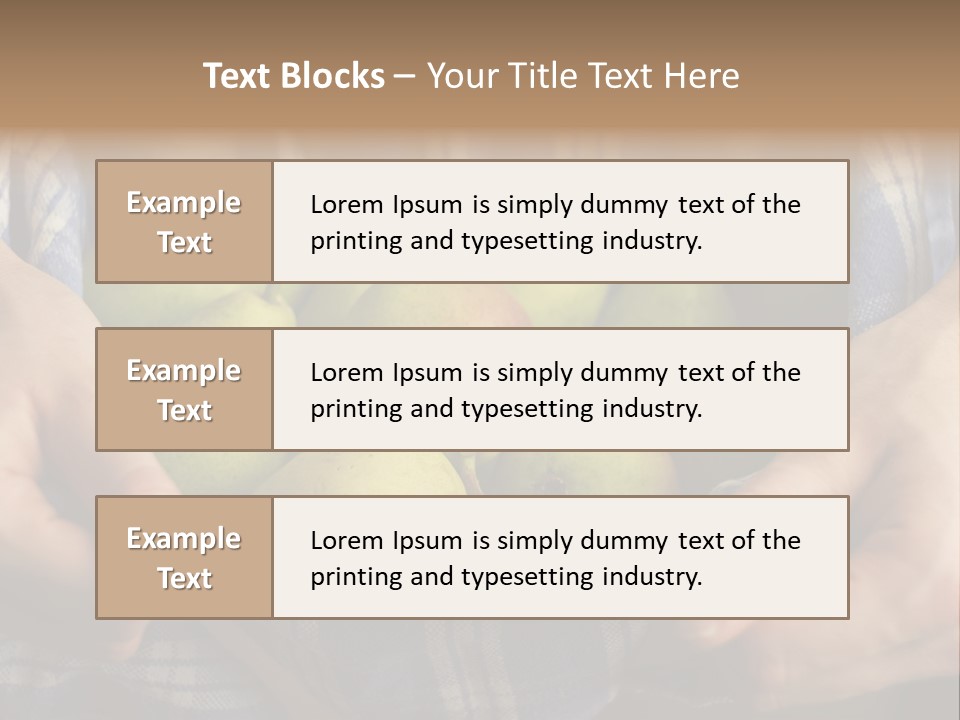 A Person Holding A Bowl Of Pears In Their Hands PowerPoint Template