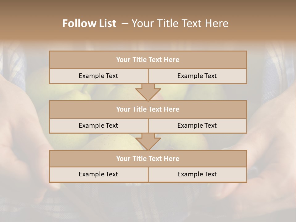 A Person Holding A Bowl Of Pears In Their Hands PowerPoint Template