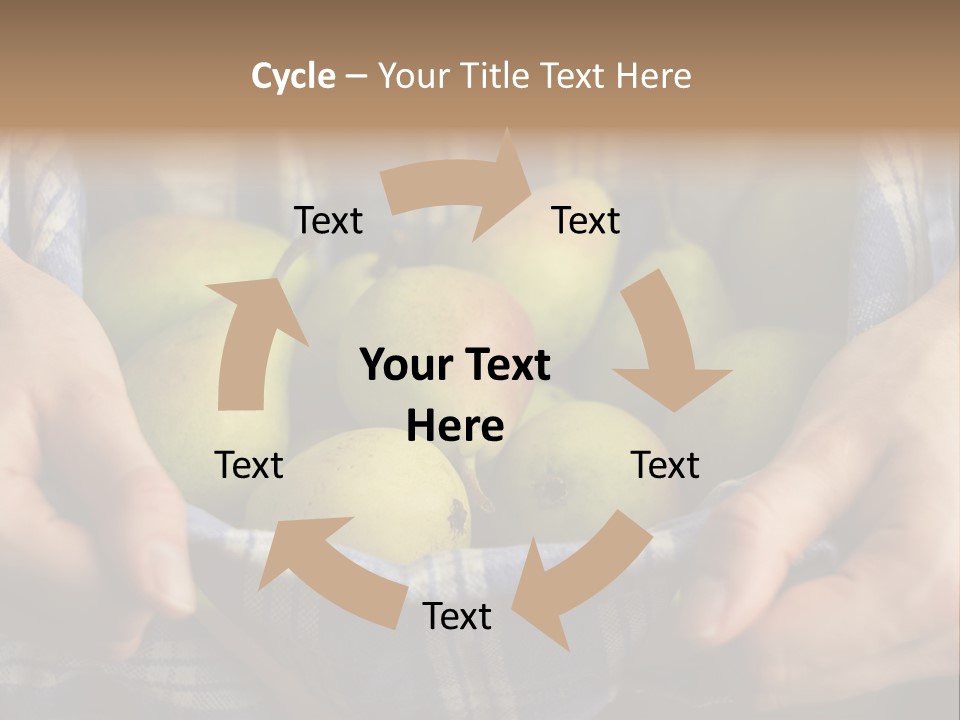 A Person Holding A Bowl Of Pears In Their Hands PowerPoint Template