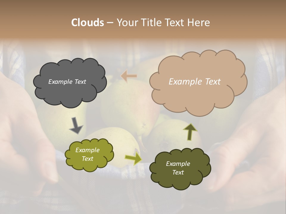 A Person Holding A Bowl Of Pears In Their Hands PowerPoint Template