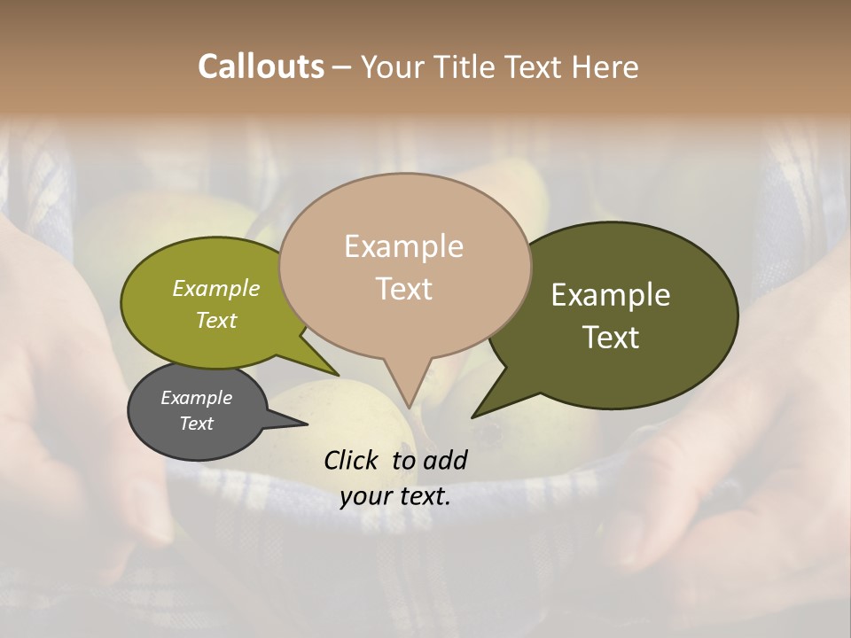 A Person Holding A Bowl Of Pears In Their Hands PowerPoint Template