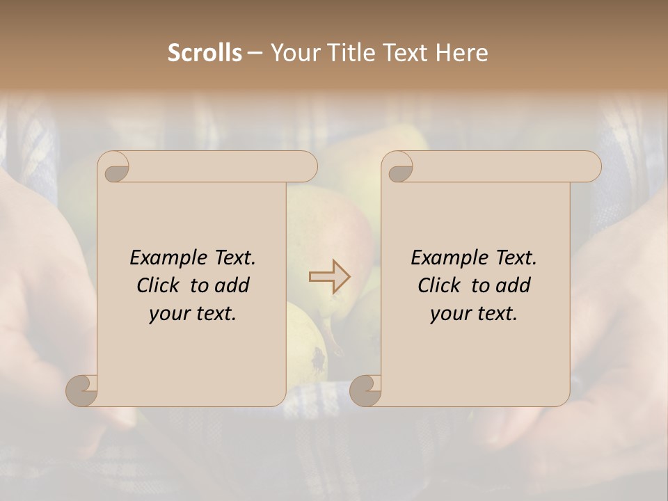 A Person Holding A Bowl Of Pears In Their Hands PowerPoint Template