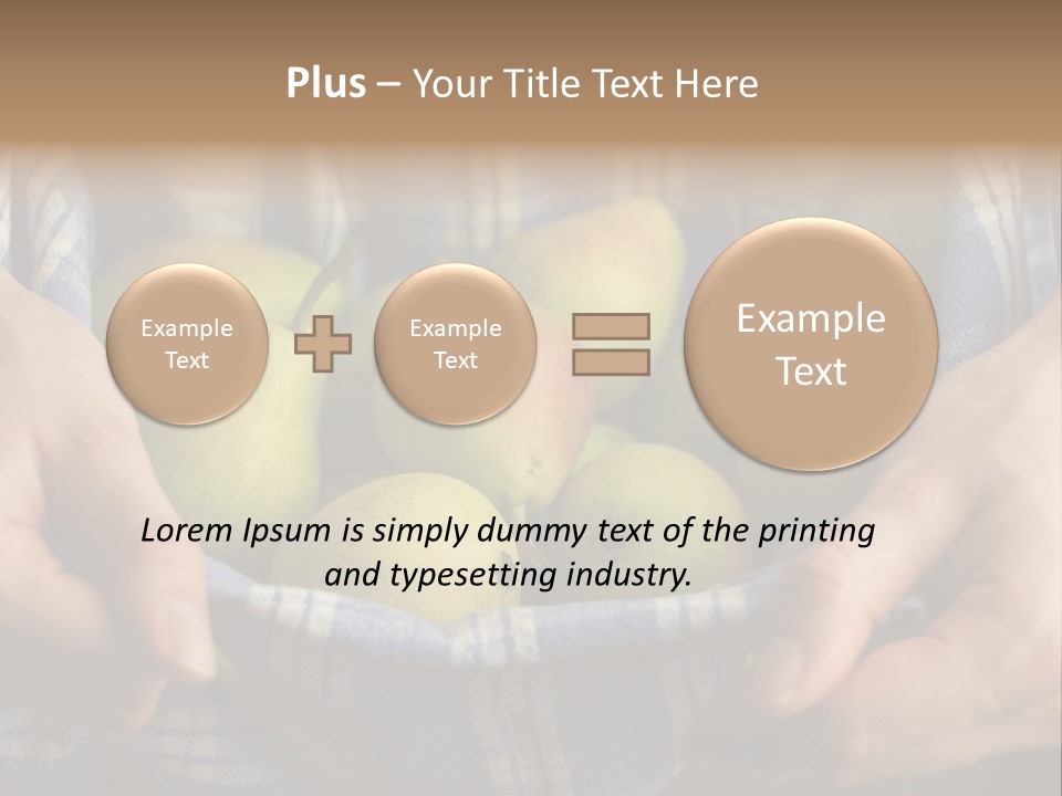 A Person Holding A Bowl Of Pears In Their Hands PowerPoint Template