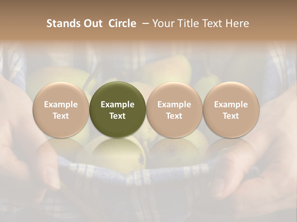 A Person Holding A Bowl Of Pears In Their Hands PowerPoint Template