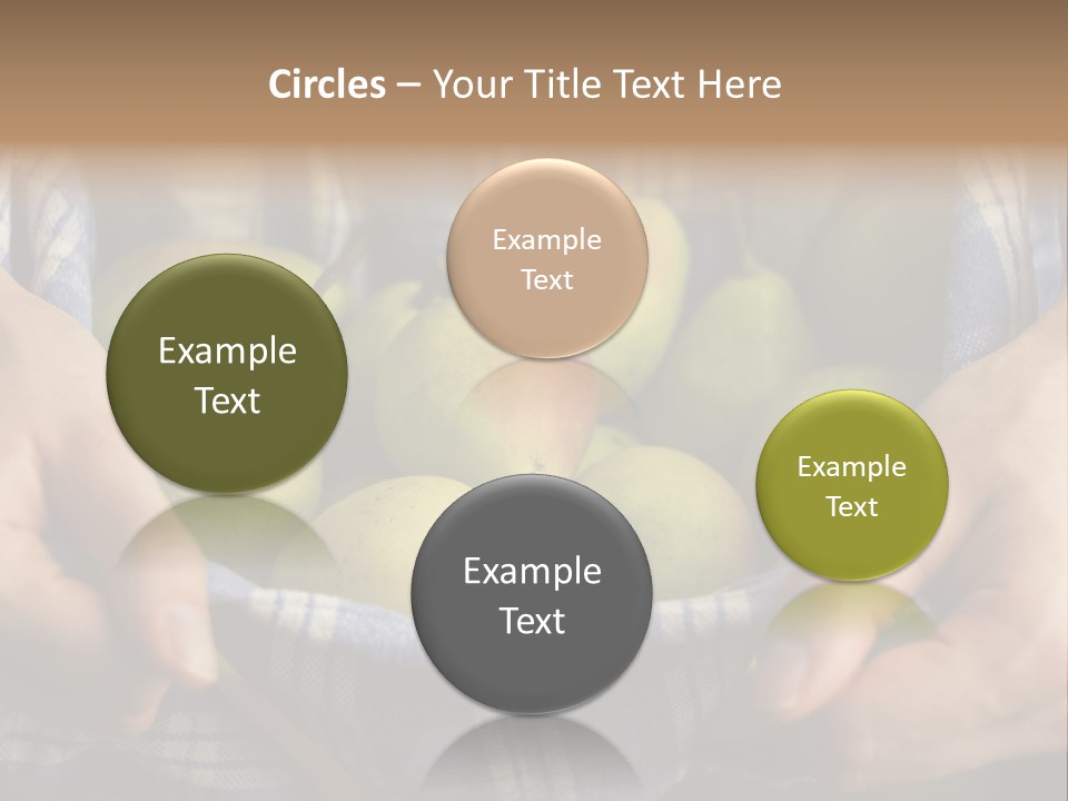 A Person Holding A Bowl Of Pears In Their Hands PowerPoint Template