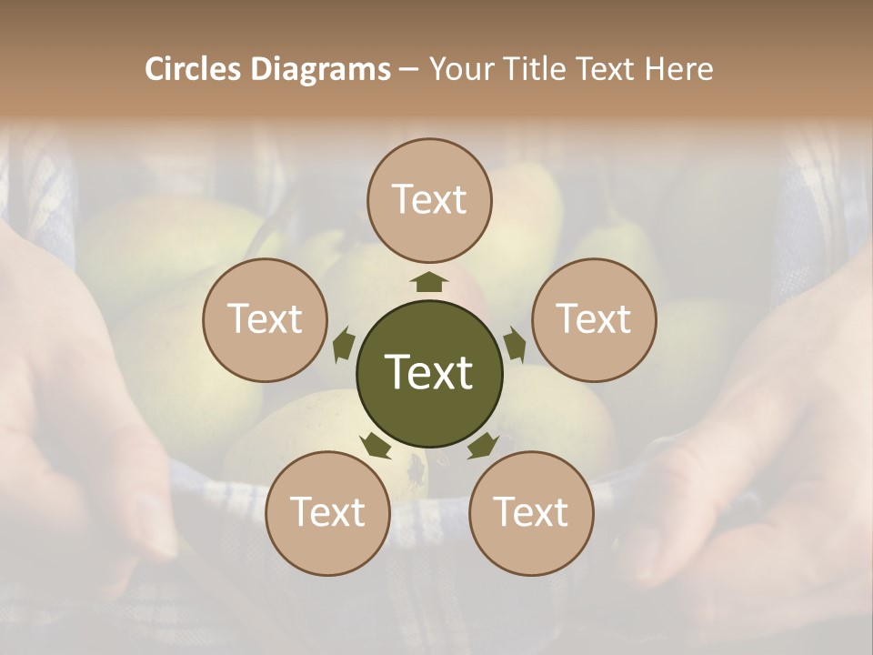 A Person Holding A Bowl Of Pears In Their Hands PowerPoint Template