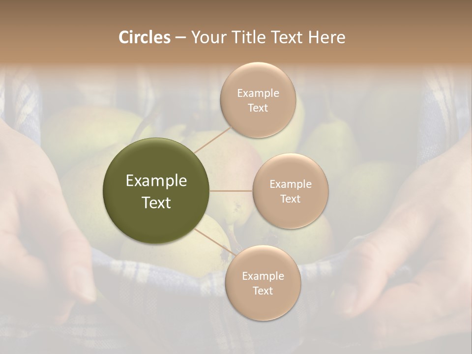 A Person Holding A Bowl Of Pears In Their Hands PowerPoint Template
