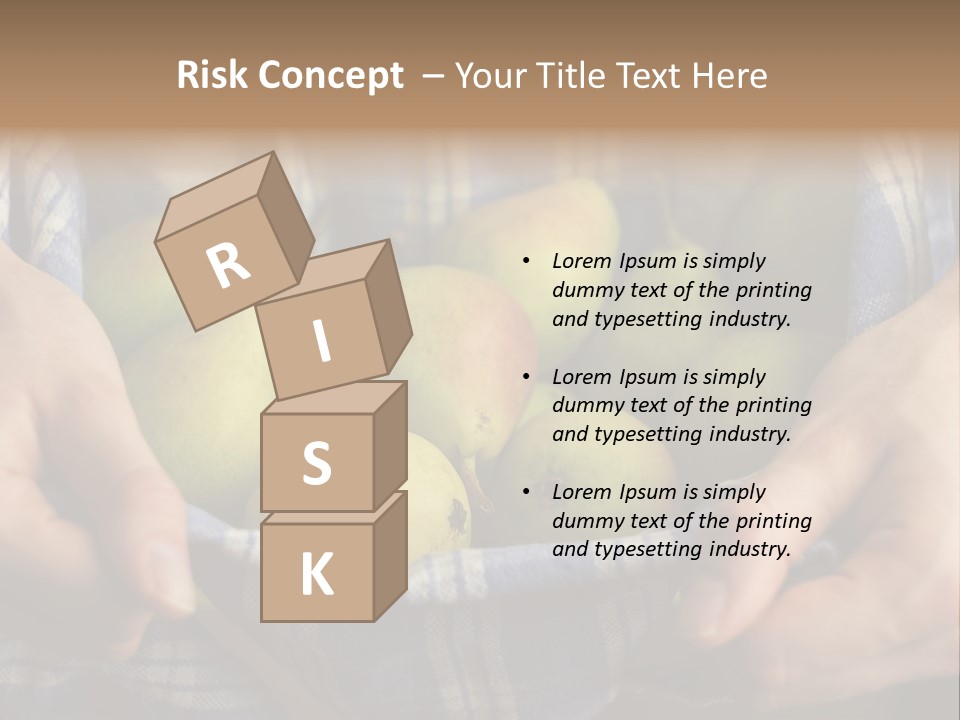 A Person Holding A Bowl Of Pears In Their Hands PowerPoint Template