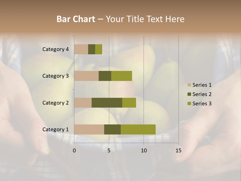A Person Holding A Bowl Of Pears In Their Hands PowerPoint Template