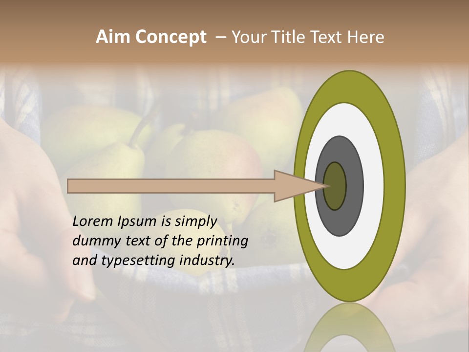 A Person Holding A Bowl Of Pears In Their Hands PowerPoint Template