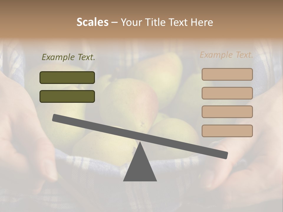 A Person Holding A Bowl Of Pears In Their Hands PowerPoint Template