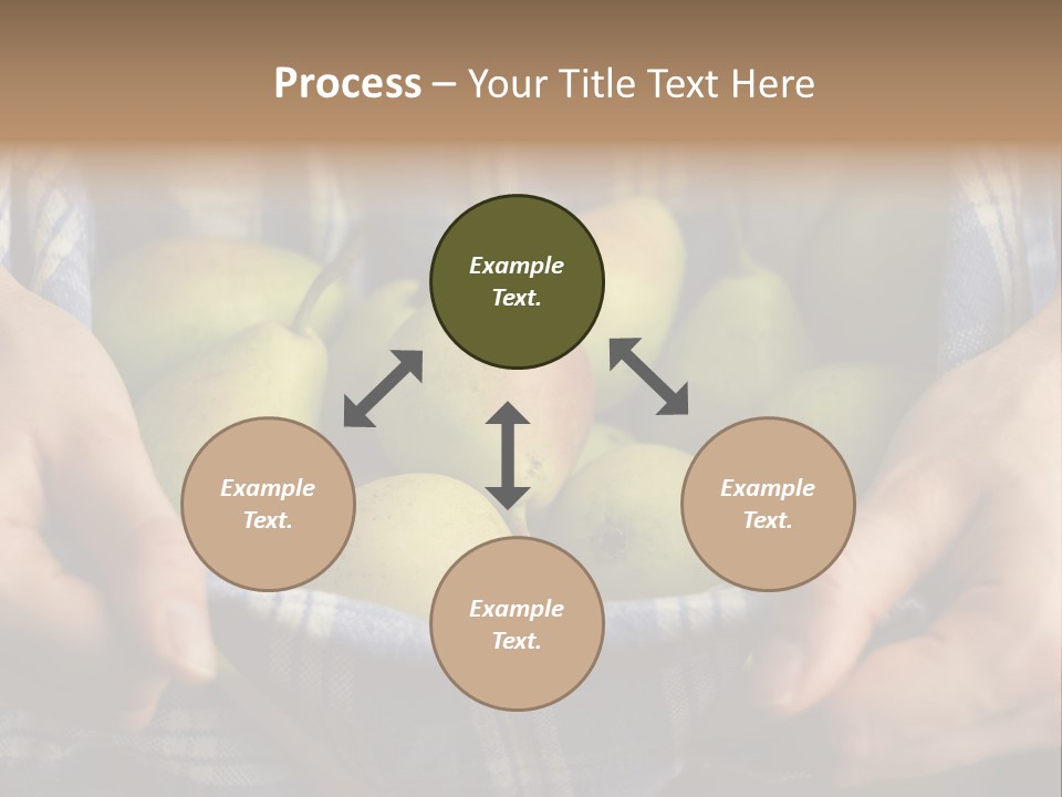 A Person Holding A Bowl Of Pears In Their Hands PowerPoint Template