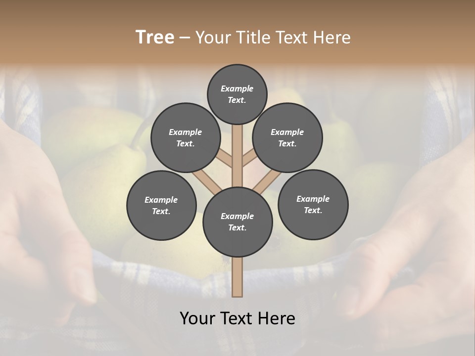 A Person Holding A Bowl Of Pears In Their Hands PowerPoint Template