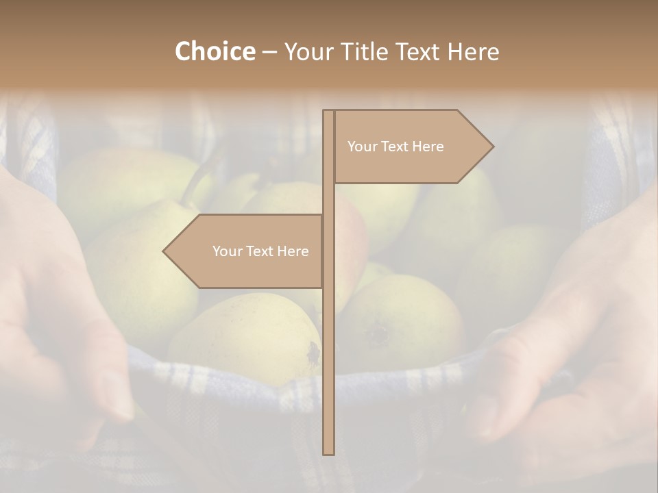 A Person Holding A Bowl Of Pears In Their Hands PowerPoint Template