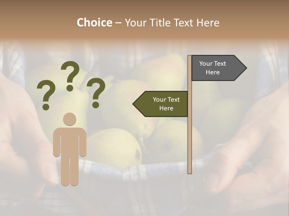 A Person Holding A Bowl Of Pears In Their Hands PowerPoint Template