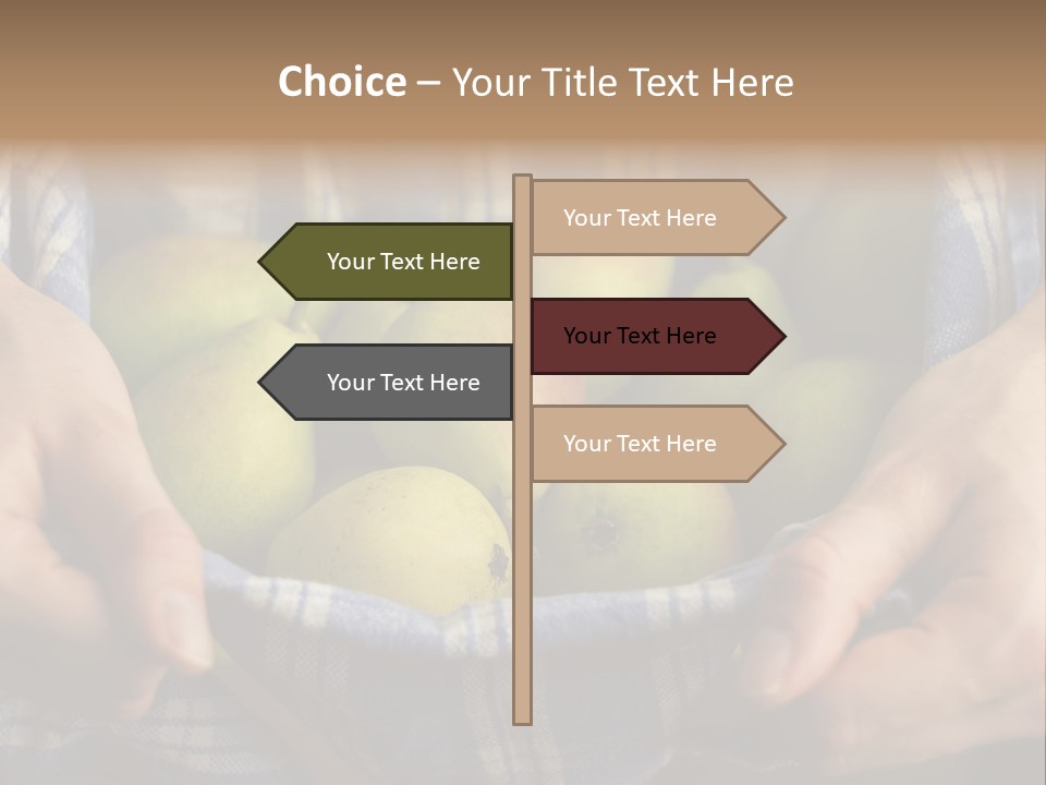 A Person Holding A Bowl Of Pears In Their Hands PowerPoint Template